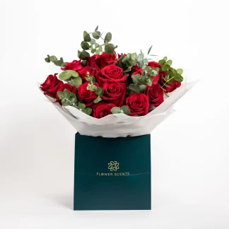 20 Pure love red roses crafted with love